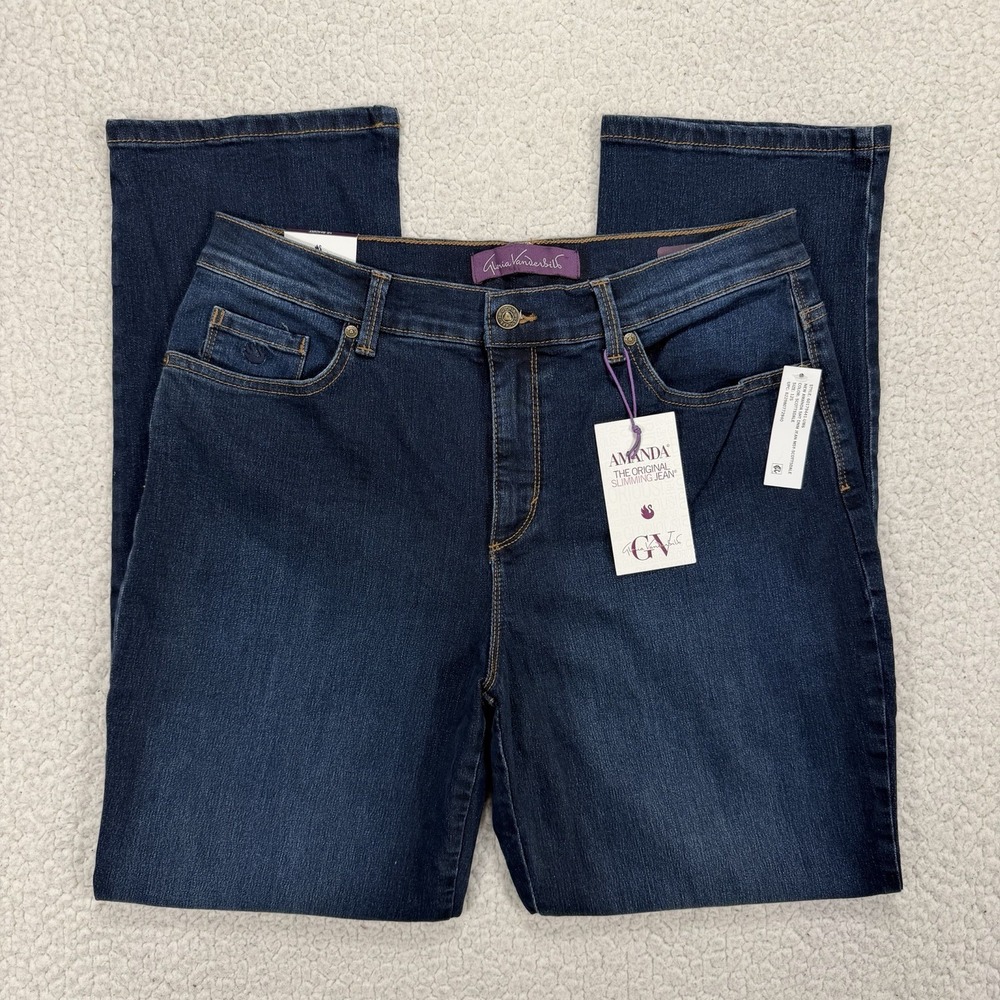 Gloria Vanderbilt Amanda Tapered Women's 12 Short (32x29) NWT Minimalist Stretch